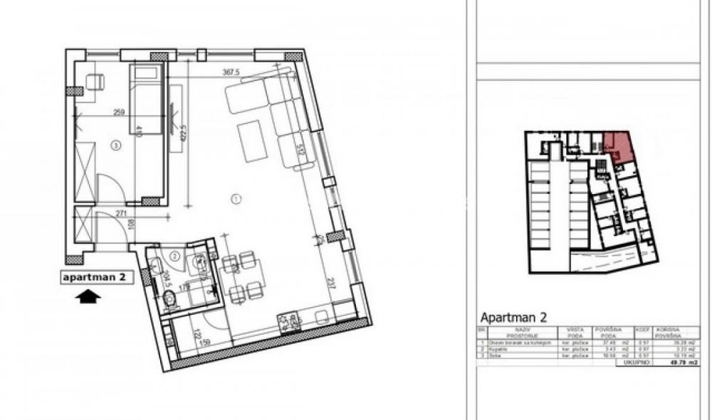 Slika 1 - Petrovaradin-Useljiv Jednoiposoban stan 50 m2 u Suterenu na Top Lokaciji--065/385 8880