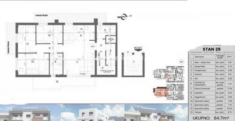 Glavna slika -Telep-Useljiv  Četvorosoban PENTHAUS 85 m2 u pogodnom kraju-povrat PDV-065/385 8880