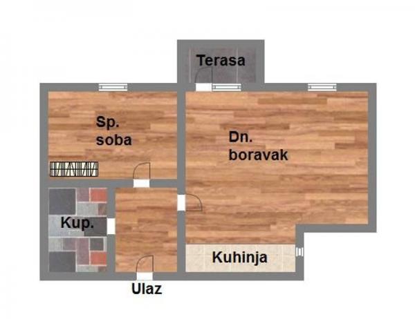 Slika 9 - Dvosoban, 49m2, Novo naselje Novi Sad, ima lift