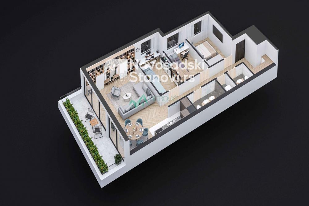 Slika 1 - Novi Sad, Novo Naselje - Luksuzan, veoma komforan petosoban stan + parking i garaža! 