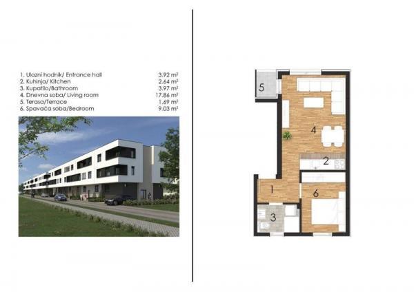 Glavna slika -38m2 u izgradnji - pouzdan investitor! Adice Šifra: 539450