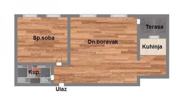 Glavna slika -Dvosoban stan u izgradnji.