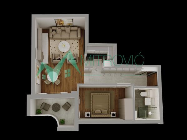 Glavna slika -Petrovaradin - Jednoiposoban stan, 45 m2  