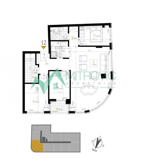 Slika 1 - Petrovaradin - Četvorosoban stan, 84 m2 