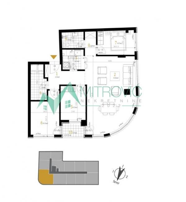 Slika 1 - Petrovaradin -Četvorosoban stan, 84 m2 