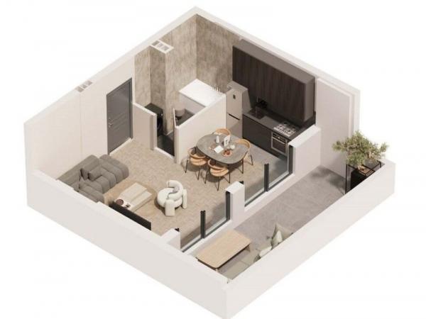 Glavna slika -Odlična izgradnja, stan od 43m2, PDV, Telep! š. 542062