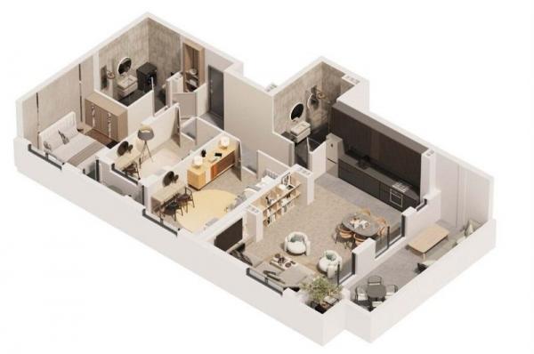 Glavna slika -Troiposoban, izgradnja, PDV, Telep! š. 542060