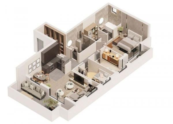 Glavna slika -Troiposoban stan sa lepim terasama, PDV, Telep! š. 542058