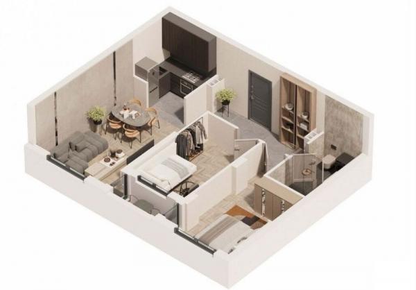 Glavna slika -Dvoiposoban stan, PDV, izgradnja, Telep! š. 542053