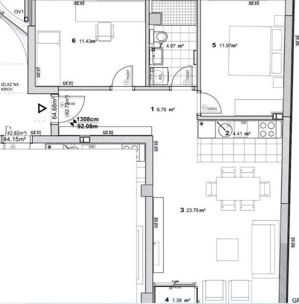 Slika 3 - Novi Sad, Centar - Nov trosoban stan ID#1000991