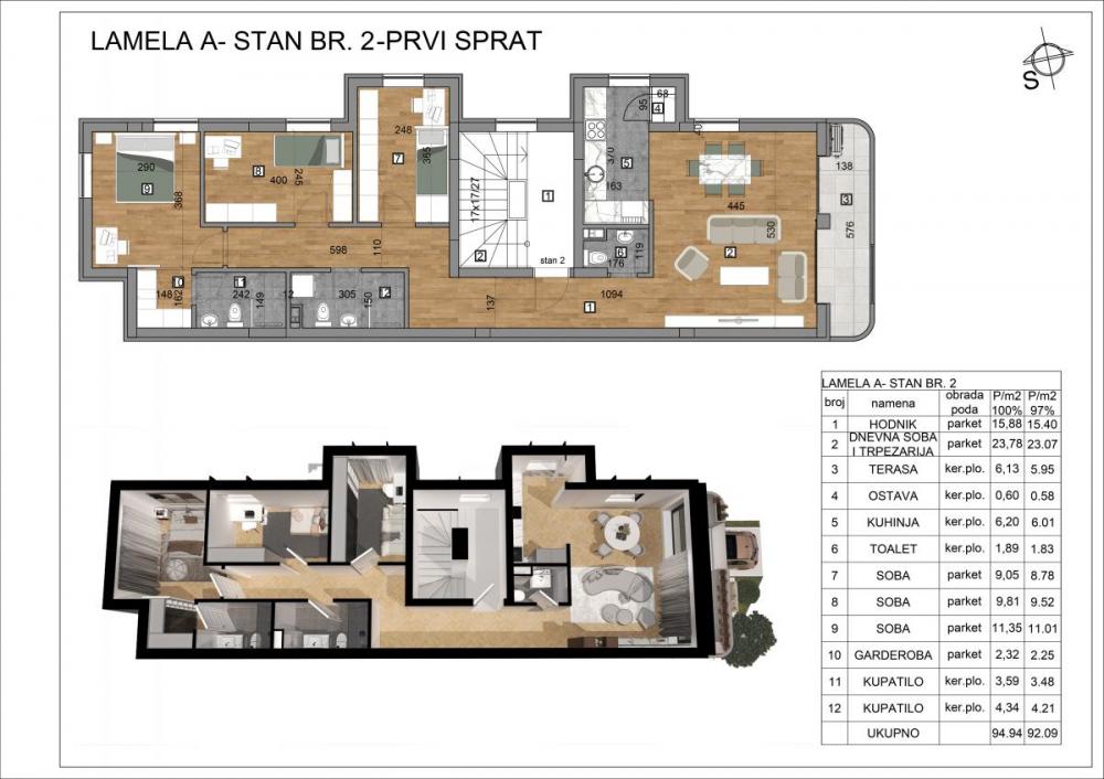 Slika 11 - Troiposoban 92m, 86m, 77m Novi Sad-Veternik Dunavska 8 IZGRADNJA