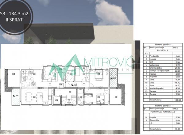 Glavna slika -Petrovaradin odličan 4.5 stan 145 m2  + 150 m2 krovna terasa   