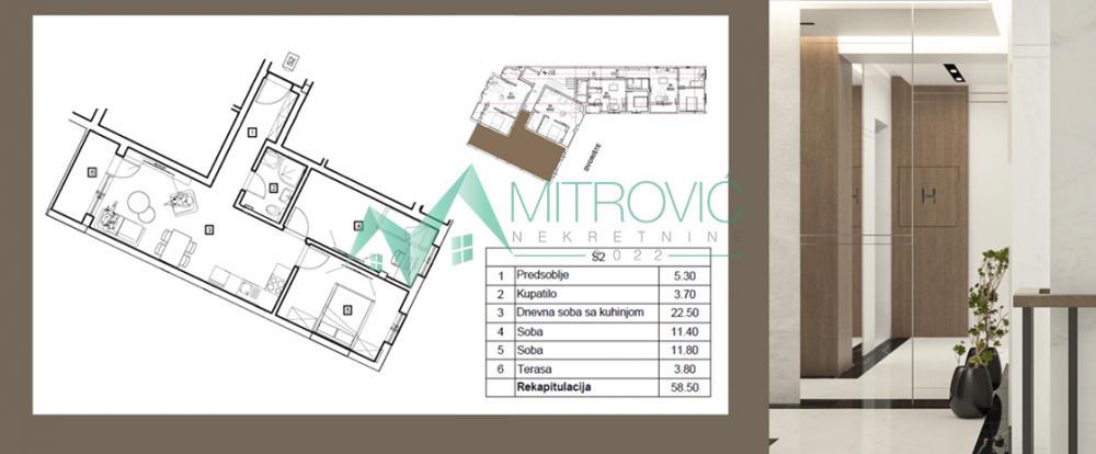 Glavna slika -Telep odličan dvoiposoban stan u fazi ugovaranja 