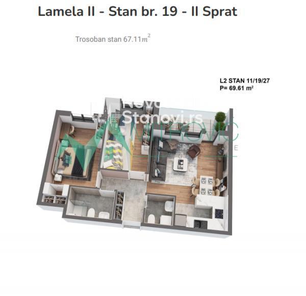 Glavna slika -Novi Sad, Bulevar Evrope - Odličan stan na atraktivnoj lokaciji - kvalitetna granja 