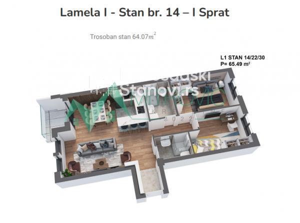 Glavna slika -Novi Sad, Bulevar Evrope - Odličan stan na atraktivnoj lokaciji - kvalitetna granja 
