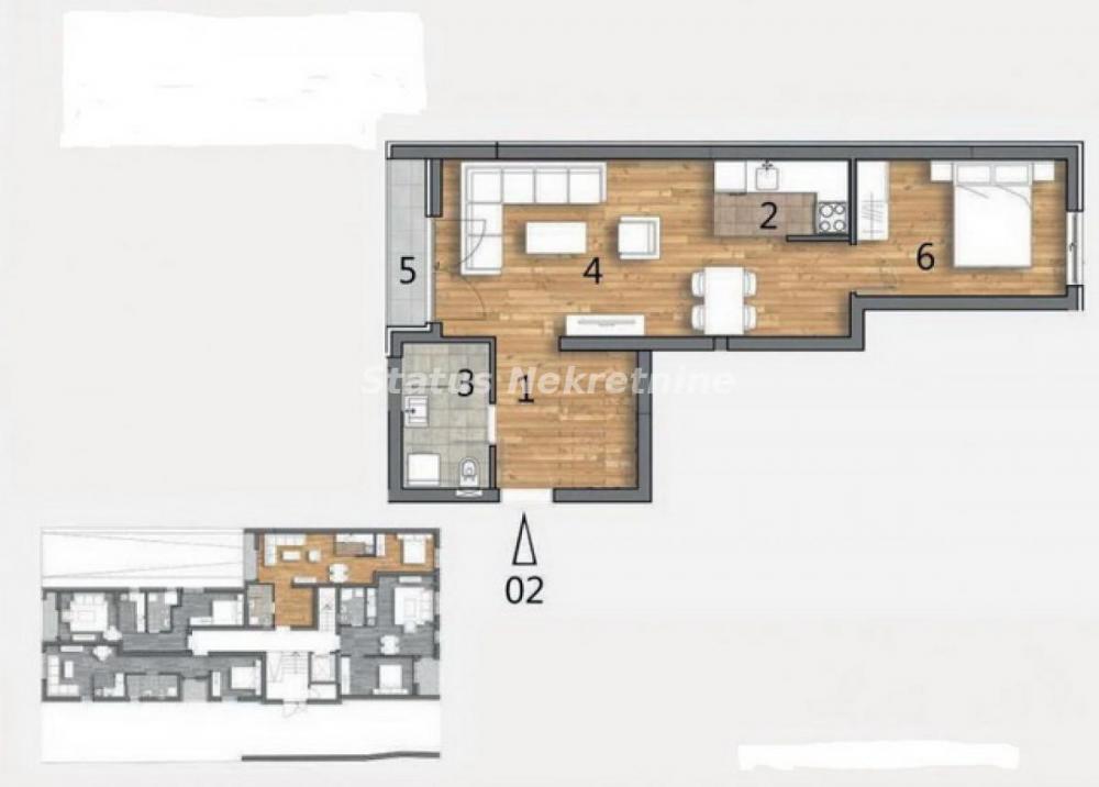 Glavna slika -Južni Telep-Odličan Dvosoban stan 45 m2 u Izgradnji-povrat Pdv-065/385 8880