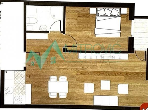 Glavna slika -Jednoiposoban, 51m2, Telep Novi Sad, sa terasom