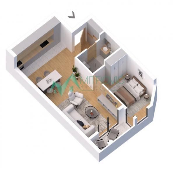 Glavna slika -Petrovaradin, Novi Majur - Jednoiposoban stan 44 m2 