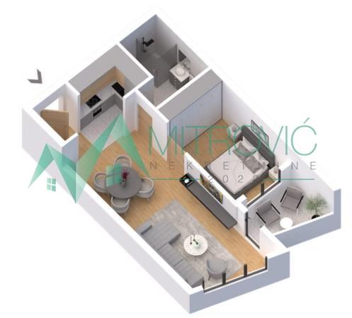 Glavna slika -Petrovaradin, Novi Majur - Jednoiposoban stan 45 m2 