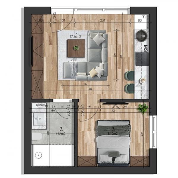 Glavna slika -Stan,NOVI SAD,TELEP,kv: 30, € 65000, ID: 1019175