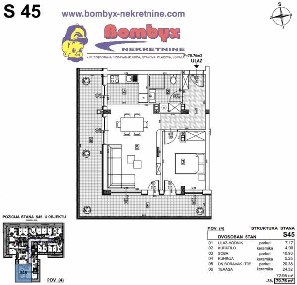 Glavna slika -Dvosoban stan 71m u izgradnji Telep