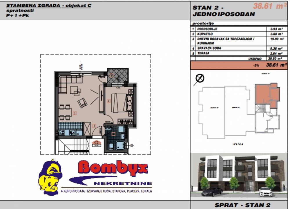 Slika 7 - Jednoiposobni stanovi 36m,38m,39m,41m u izgradnji Adice