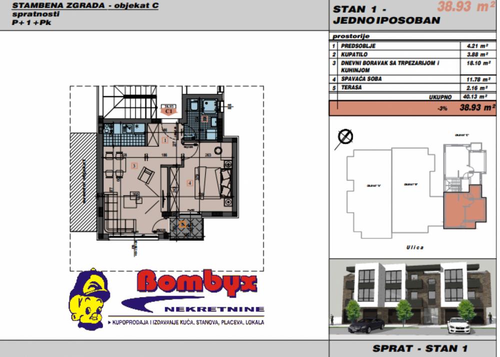 Slika 6 - Jednoiposobni stanovi 36m,38m,39m,41m u izgradnji Adice