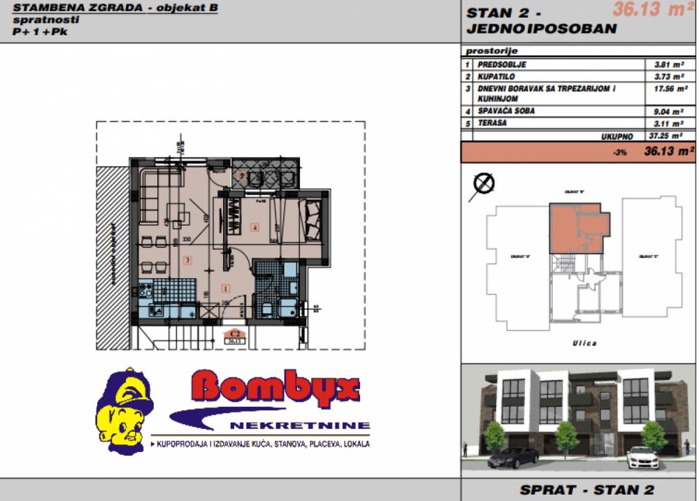 Slika 4 - Jednoiposobni stanovi 36m,38m,39m,41m u izgradnji Adice