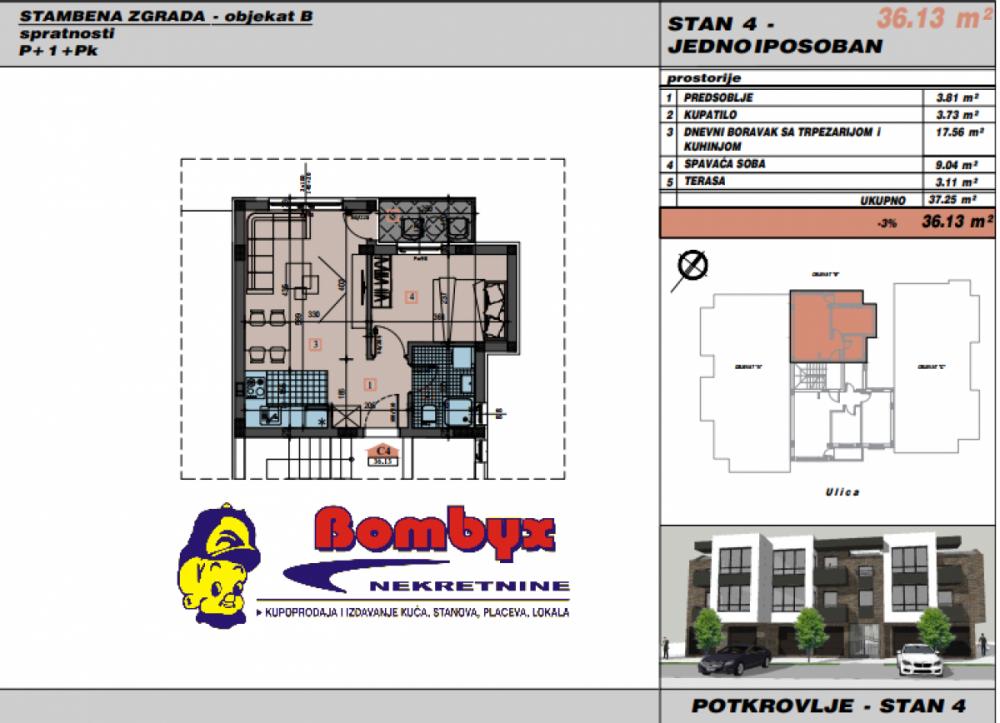 Slika 5 - Jednoiposobni stanovi 36m,38m,39m,41m u izgradnji Adice