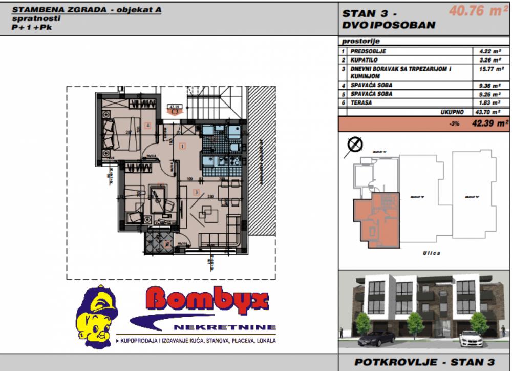 Slika 2 - Jednoiposobni stanovi 36m,38m,39m,41m u izgradnji Adice