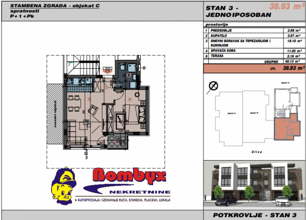 Slika 8 - Jednoiposobni stanovi 36m,38m,39m,41m u izgradnji Adice