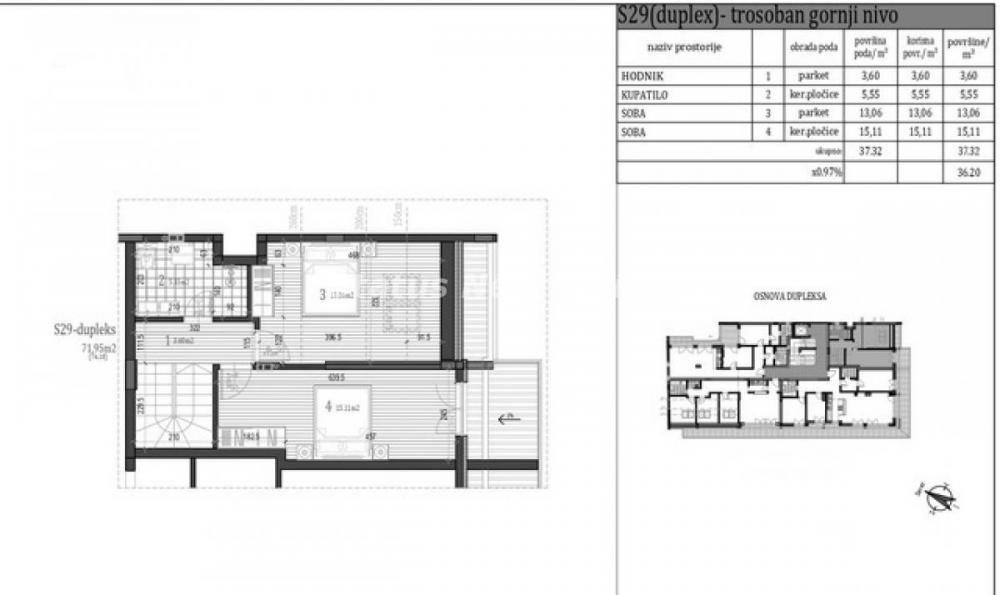 Glavna slika -Evropski bulevar-*Naša Preporuka*-Fantastičan Trosoban Dupleks 74 m2-povrat Pdv-065/385 8880
