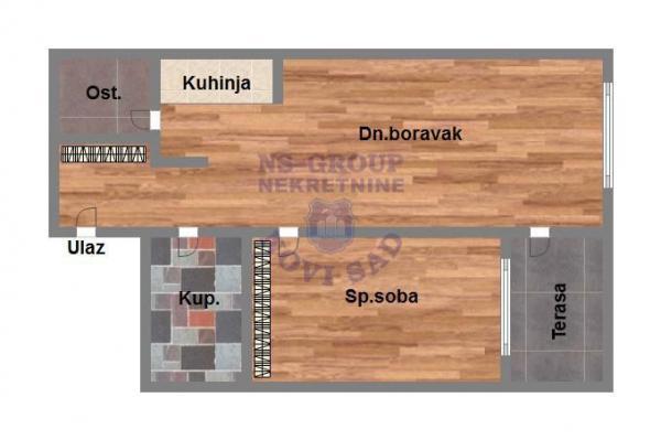 Glavna slika -Dvosobni stan u izgradnji u Petrovaradinu 47m2