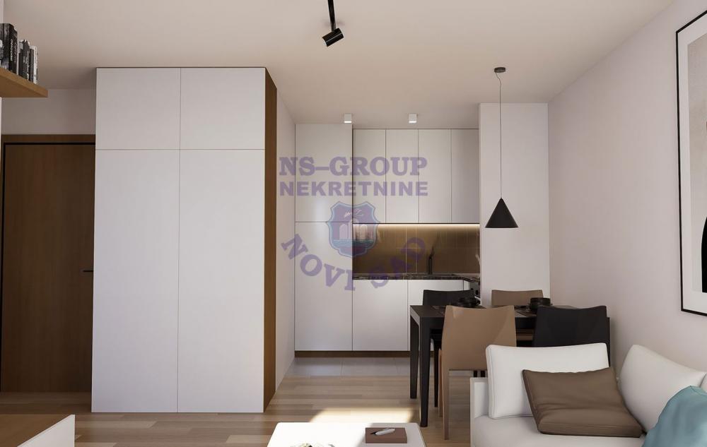 Slika 3 - Dvosoban, 35m2, Grbavica Novi Sad, sa terasom, ima lift