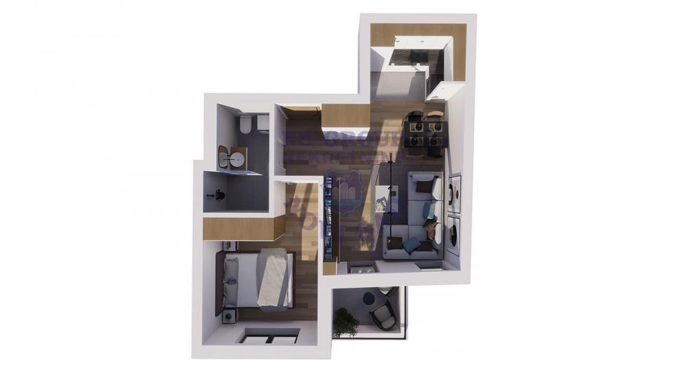 Slika 6 - Dvosoban, 35m2, Grbavica Novi Sad, sa terasom, ima lift