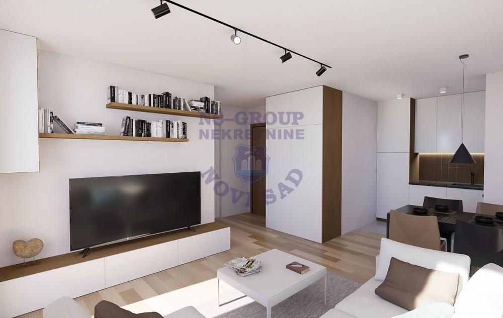 Slika 1 - Dvosoban, 35m2, Grbavica Novi Sad, sa terasom, ima lift