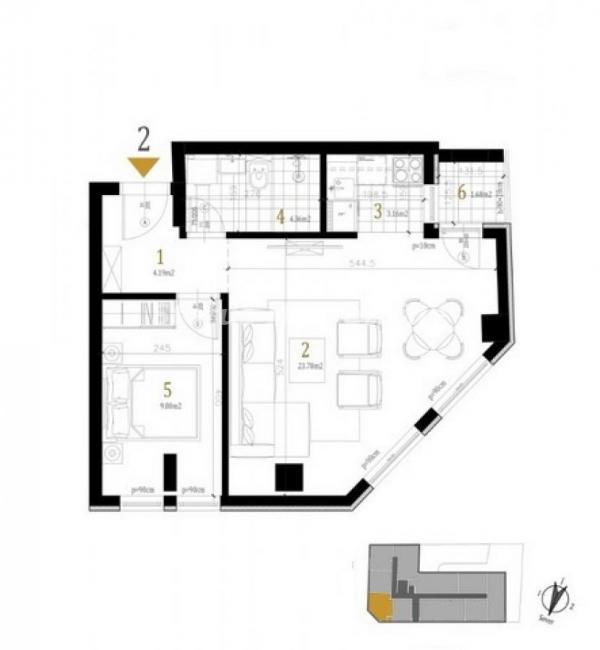 Glavna slika -Petrovaradin-Lep Dvosoban stan 46 m2 u Pogodnom kraju-povrat PDV-065/385 8880