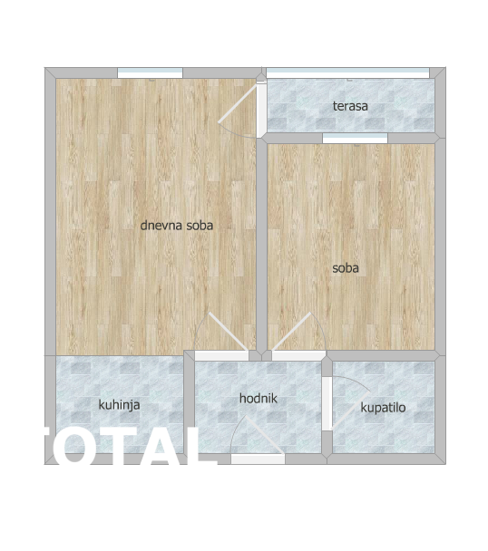Slika 1 - Stan,NOVI SAD,NOVA DETELINARA,kv: 41.00, € 122000, ID: 1099027