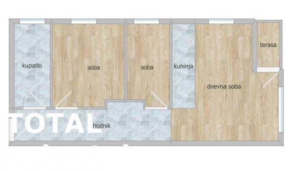 Glavna slika -Stan,NOVI SAD,TELEP,kv: 53.00, € 159000, ID: 1100582