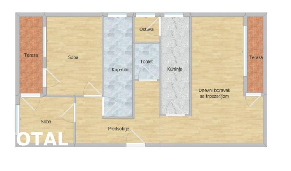 Glavna slika -Stan,NOVI SAD,NOVA DETELINARA,kv: 83.00, € 190000, ID: 1099444