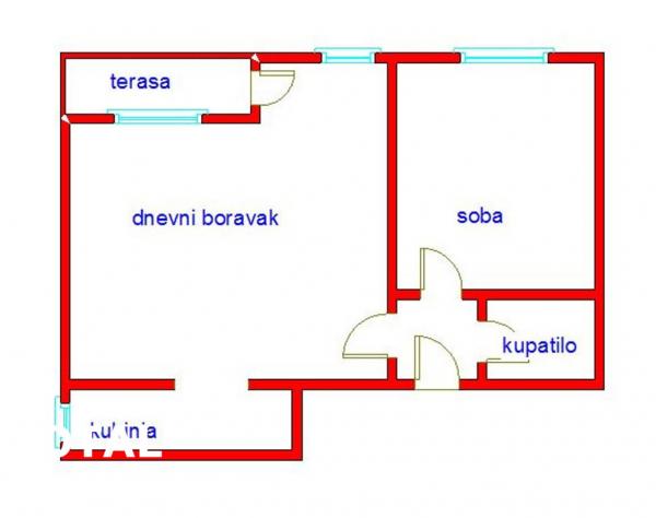 Slika 1 - Stan,NOVI SAD,BULEVAR,kv: 46.00, € 133900, ID: 1099847