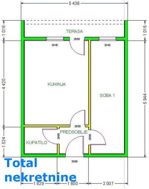 Slika 6 - Stan,NOVI SAD,CENTAR,kv: 33.00, € 117420, ID: 1094495