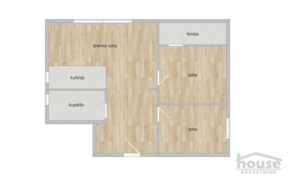 Slika 1 - Stan,NOVI SAD,BULEVAR,kv: 65.00, € 195000, ID: 1063714