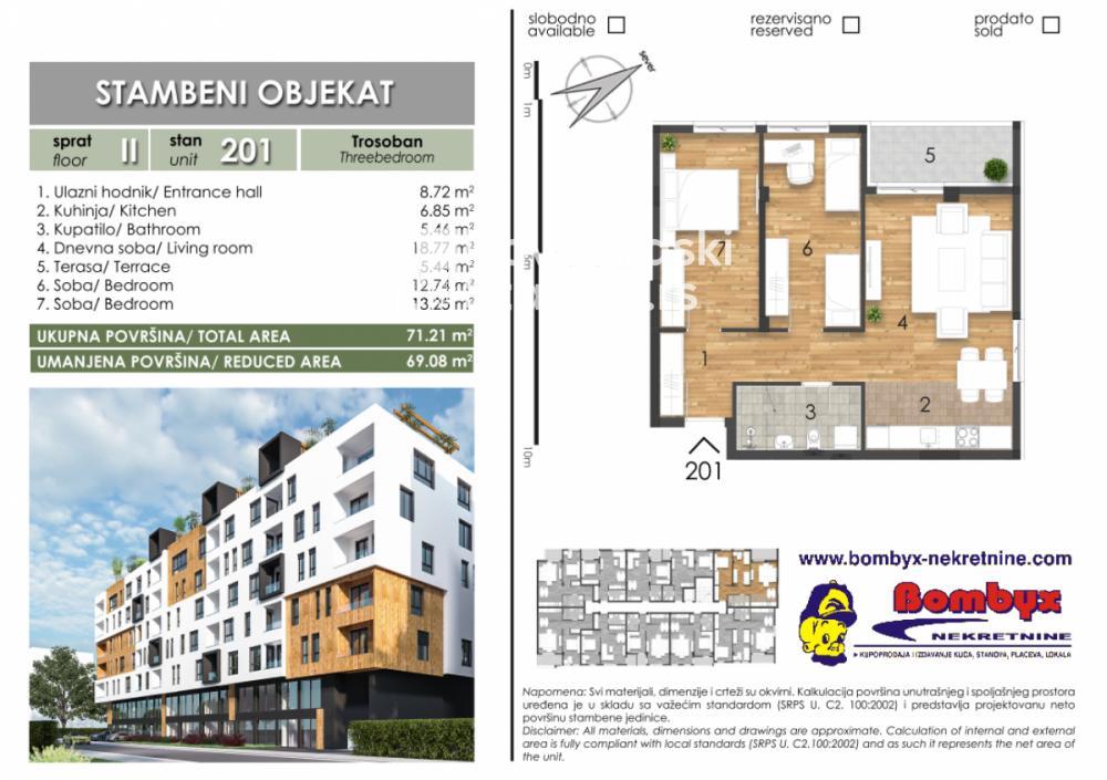 Slika 2 - Trosobni stanovi 52m, 61m, 65m,69m, 74m u izgradnji Liman V