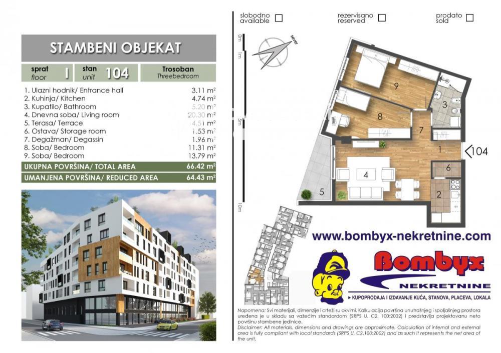 Slika 8 - Trosobni stanovi 52m, 61m, 65m,69m, 74m u izgradnji Liman V