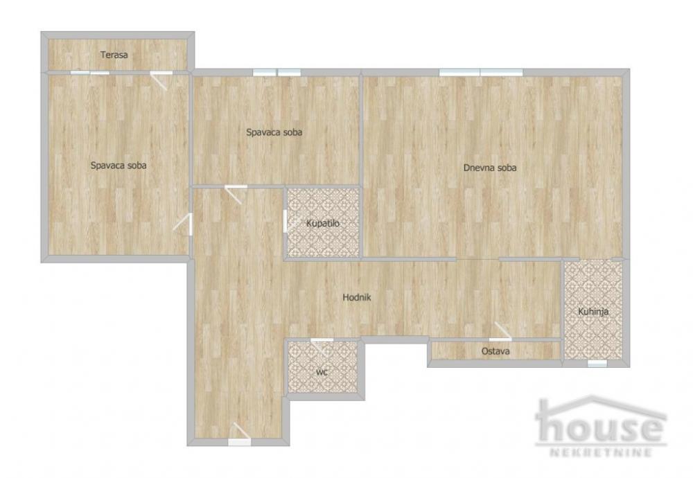 Slika 1 - Stan,NOVI SAD,NOVO NASELJE,kv: 70.00, € 180000, ID: 1063776
