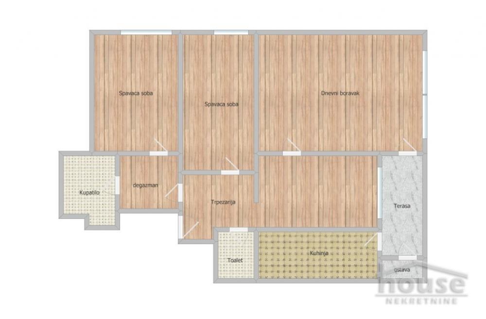Slika 1 - Stan,NOVI SAD,NOVO NASELJE -  BISTRICA,kv: 76.00, € 167000, ID: 1062949