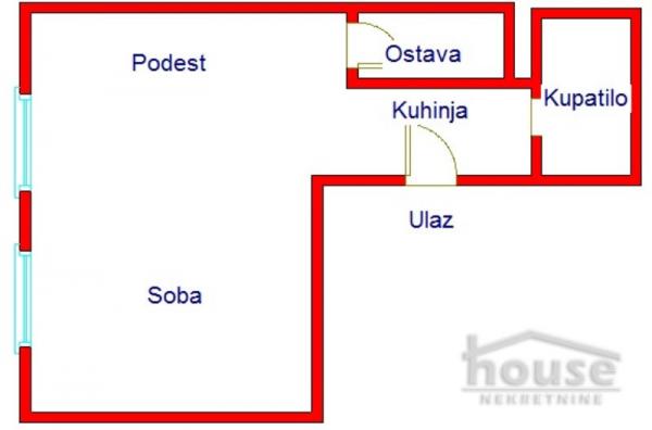 Slika 1 - Stan,NOVI SAD,BULEVAR,kv: 30.00, € 77250, ID: 1053938