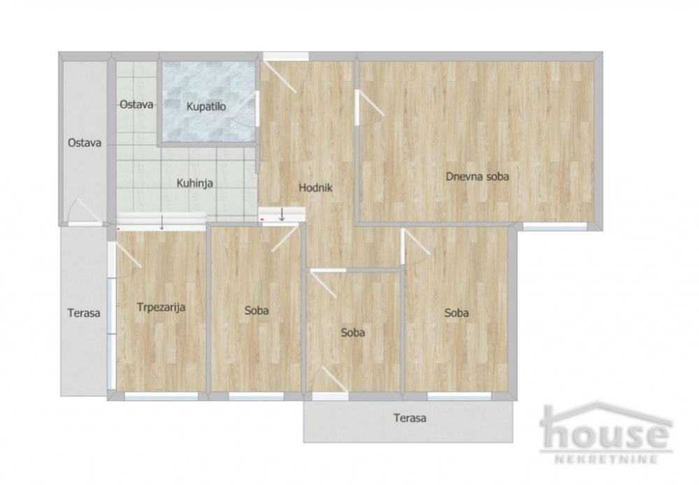 Slika 1 - Stan,NOVI SAD,NOVO NASELJE,kv: 88.00, € 155000, ID: 1063834