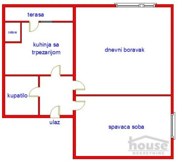 Slika 1 - Stan,NOVI SAD,DETELINARA,kv: 46.00, € 133900, ID: 1060906